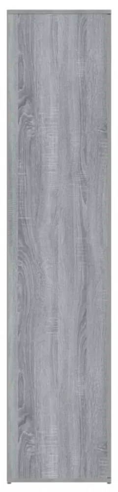 szürke sonoma színű szerelt fa cipősszekrény 80 x 39 x 178 cm