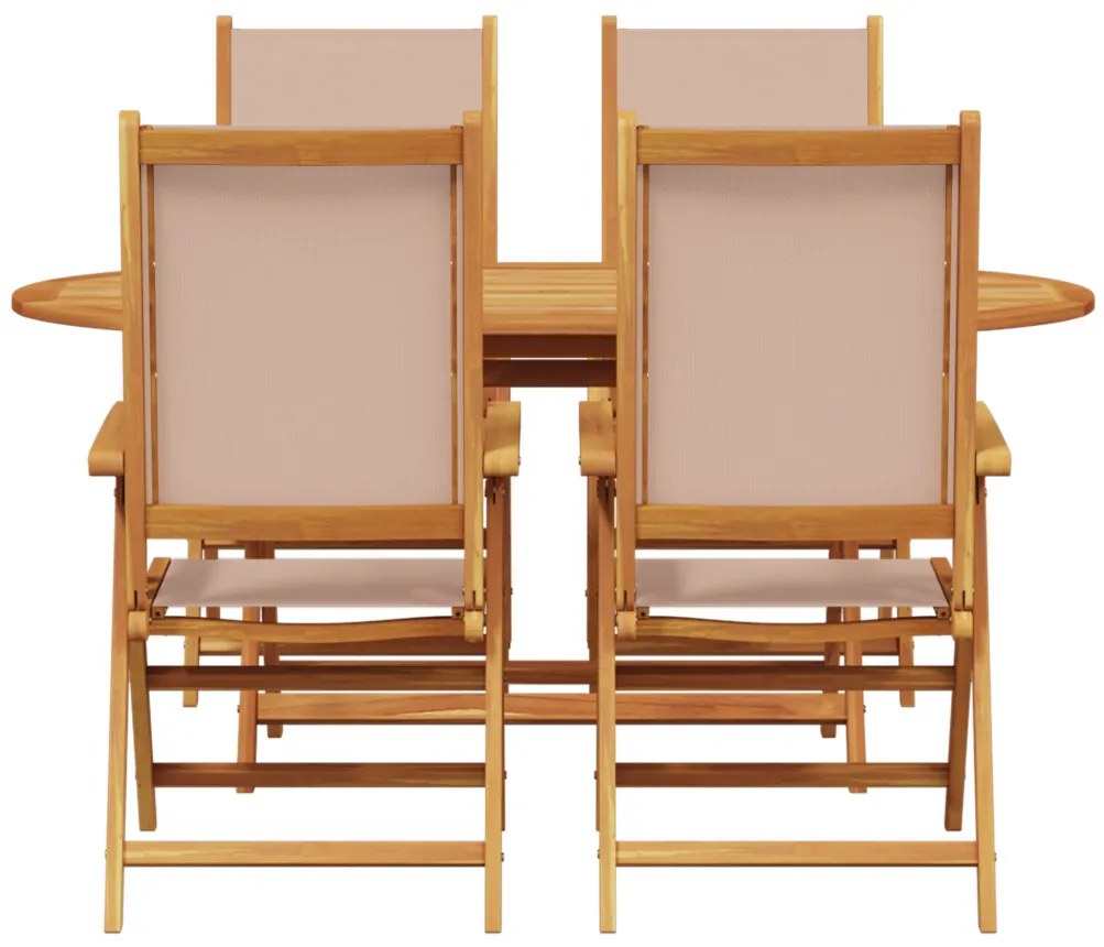 Kert étkező szett 5 pcs Tópszínű tömör akácfa