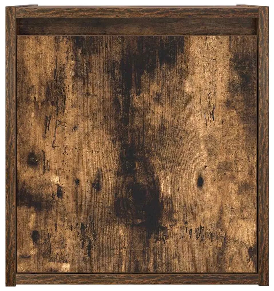 füstös tölgy színű falra szerelhető éjjeliszekrény 38x34x40 cm