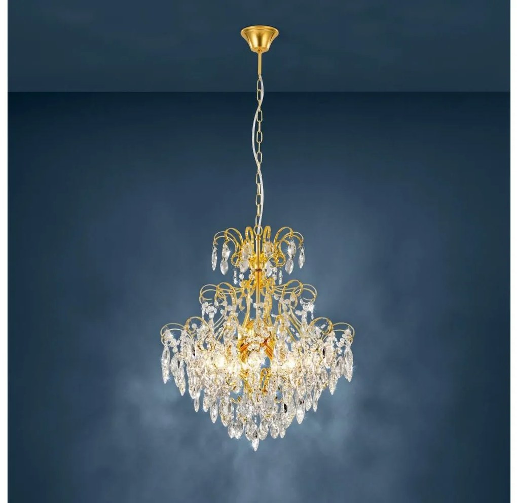 Eglo 39605 - Csillár láncon FENOULLET 5xE14/25W/230V arany