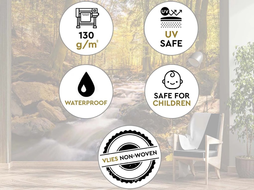 Gario Fotótapéta Erdei patak osszel Anyag: Vlies, Méret: 150 x 105 cm