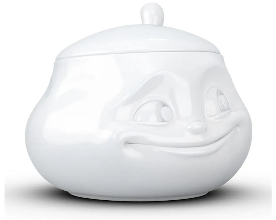 Fehér "mosolygós" porcelán cukortartó - 58products