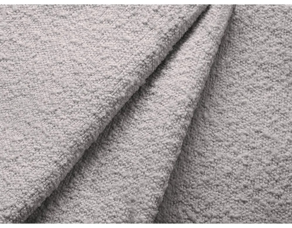 Világosszürke buklé kinyitható sarokkanapé (jobb oldali) Jodie – Micadoni Home