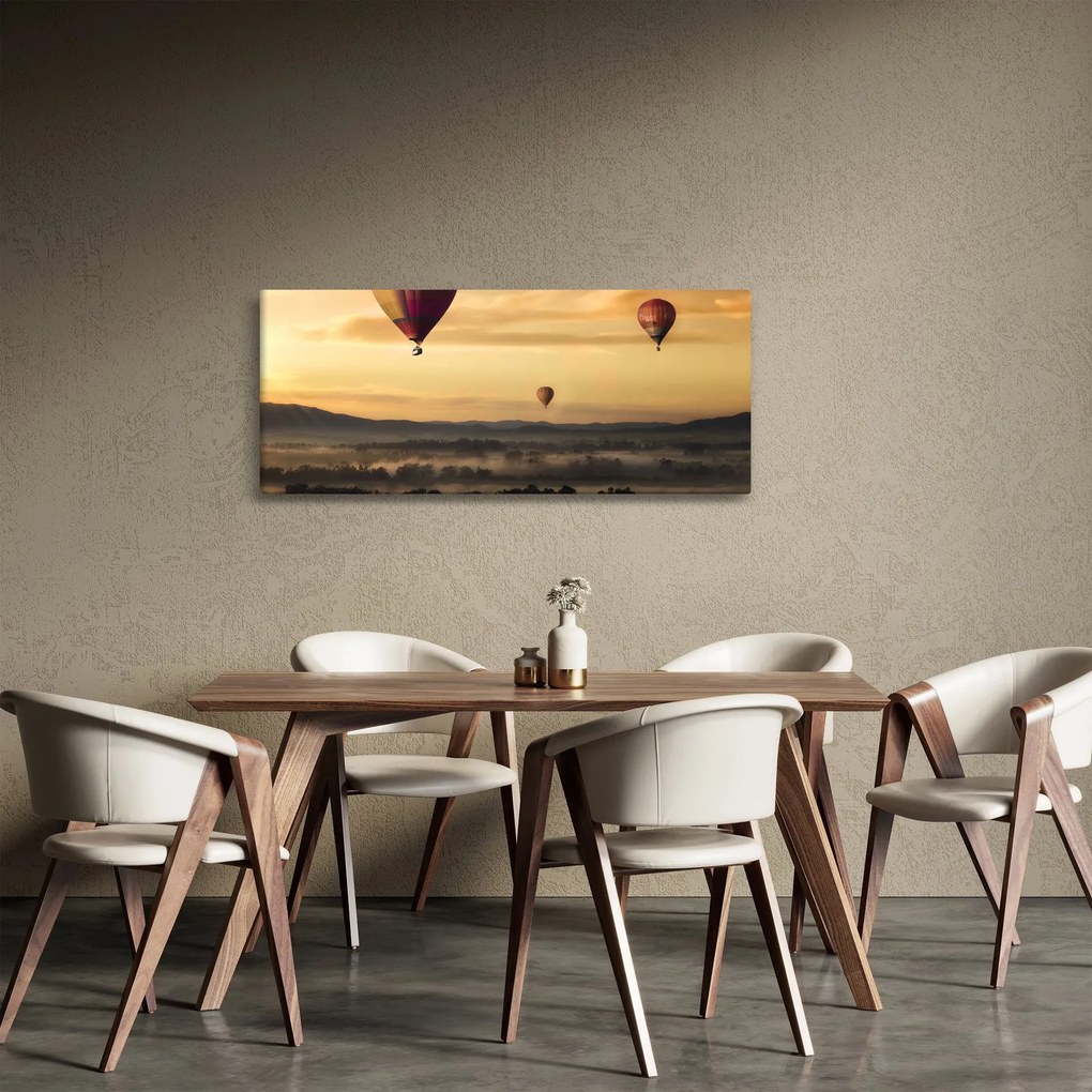 Kép - repülő léggömbök (120x50 cm)