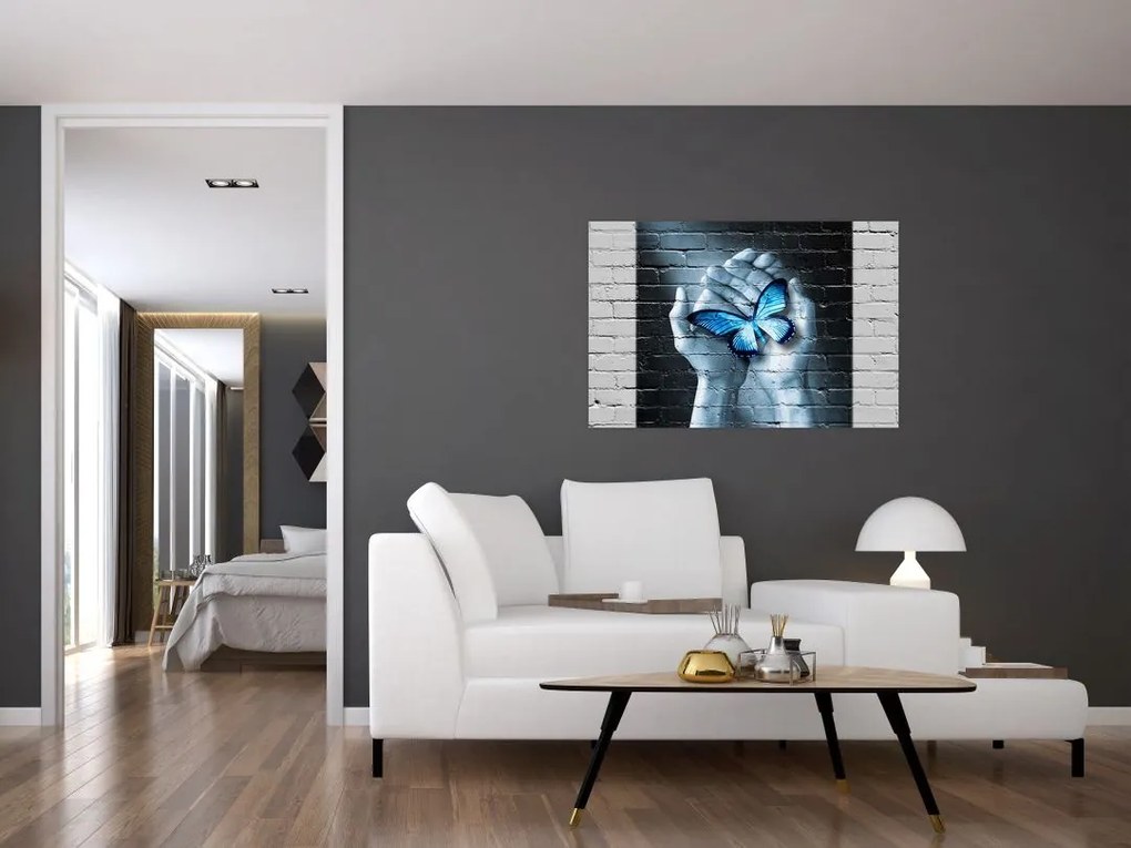 A pillangó képe a falon (90x60 cm)