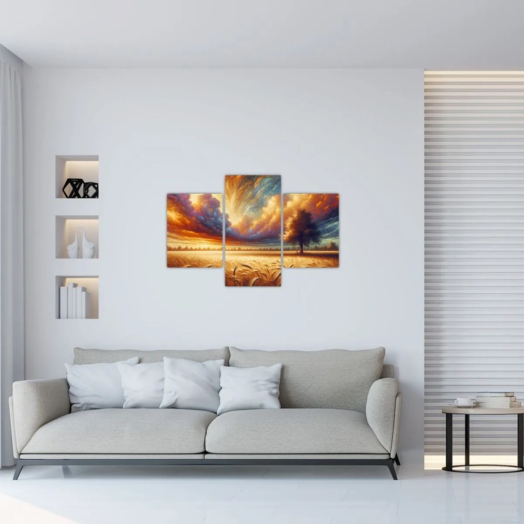 Kép – Fa a mezőn (90x60 cm)