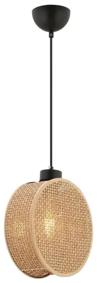 Kábeles csillár DRUM 1xE27/60W/230V barna