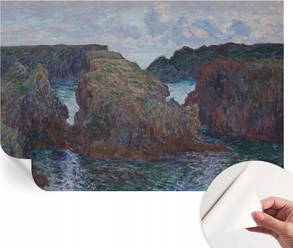 Dekoratív Öntapadós Tapéta Divatos Minták Sziklás tengerpart 104x70 cm