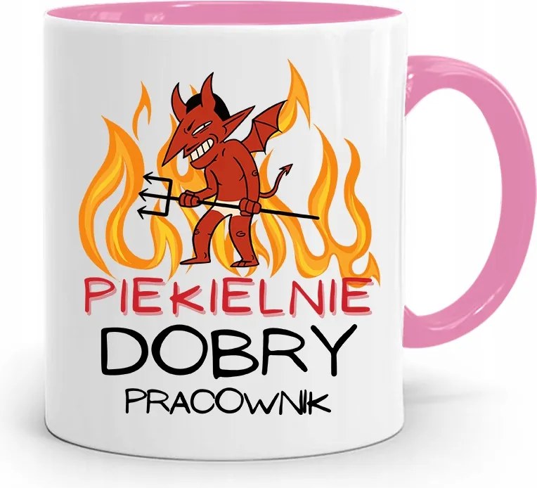 Munkavállalóknak Pokolian Jó Rózsaszín Bögre fényképes nyomtatással