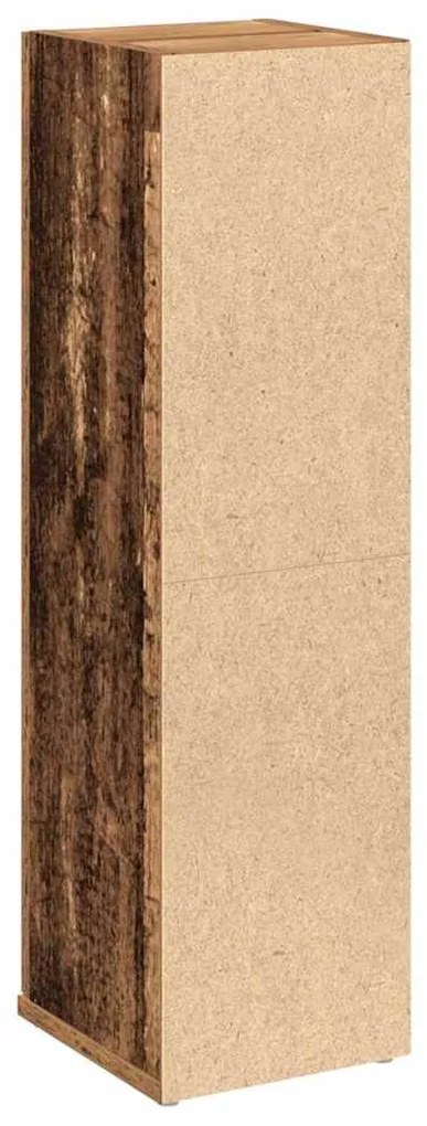 antik fa színű fürdőszobaszekrény tekercstartóval 20,5x22x72 cm