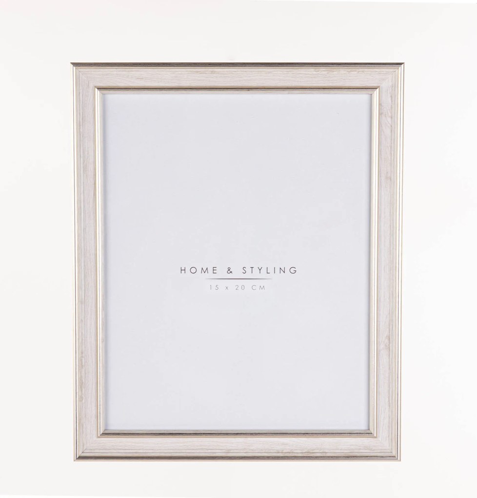 Függő Képkeret Álló, Fehérített Fa Utánzat 17 X 22 CM