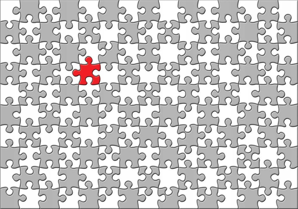 Flizelin fotótapéta Piros-szürke absztrakt puzzle 250x175 +ragasztó