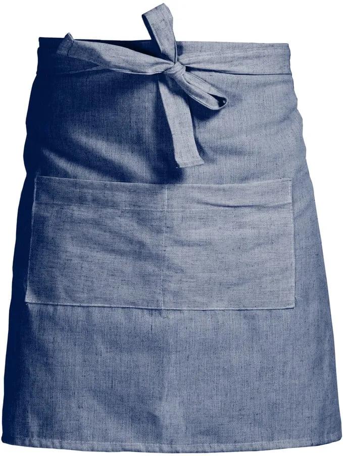 Delantal Blue kék lenkeverék kötény - Linen Couture