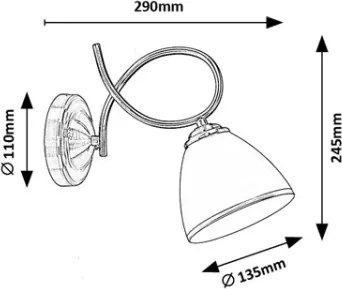 Brilagi - Fali lámpa FRED 1xE27/60W/230V bronz