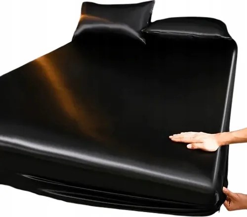 Csúszós Fényes Szatén Gumis Lepedő 200x220 Sima Szatén