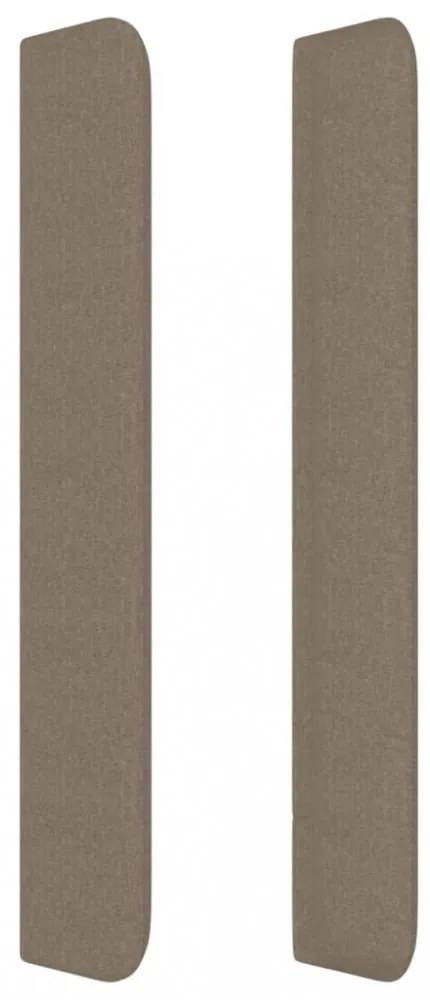 tópszínű szövet fejtámla szárnyakkal 83x16x118/128 cm