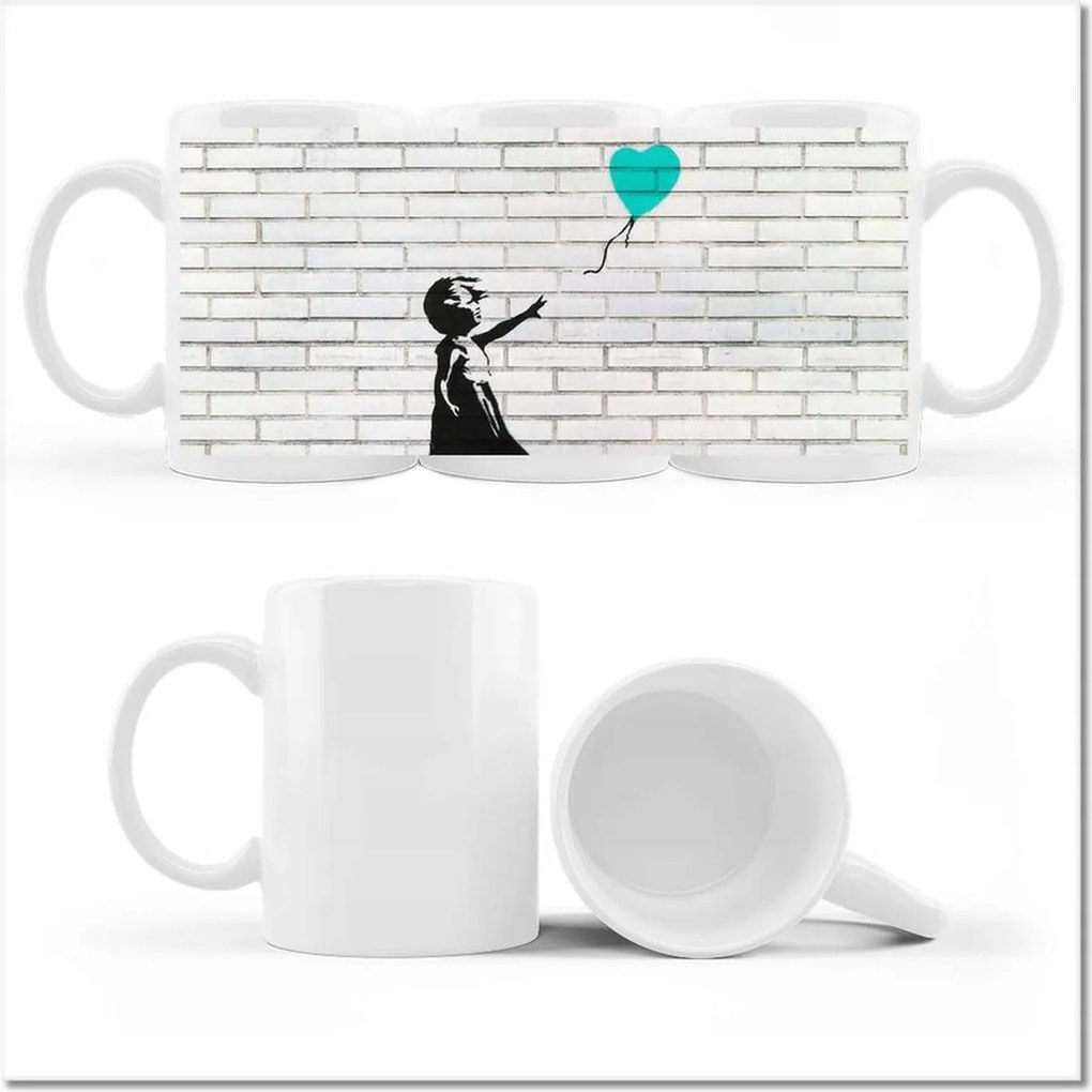 Banksy Graffiti mintás bögre