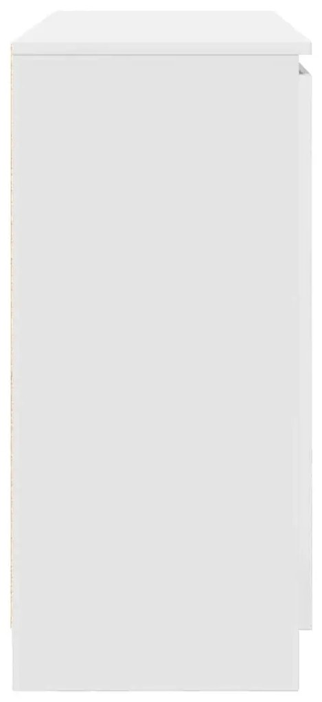 fehér szerelt fa tálalószekrény fiókos 100,5x35x76 cm