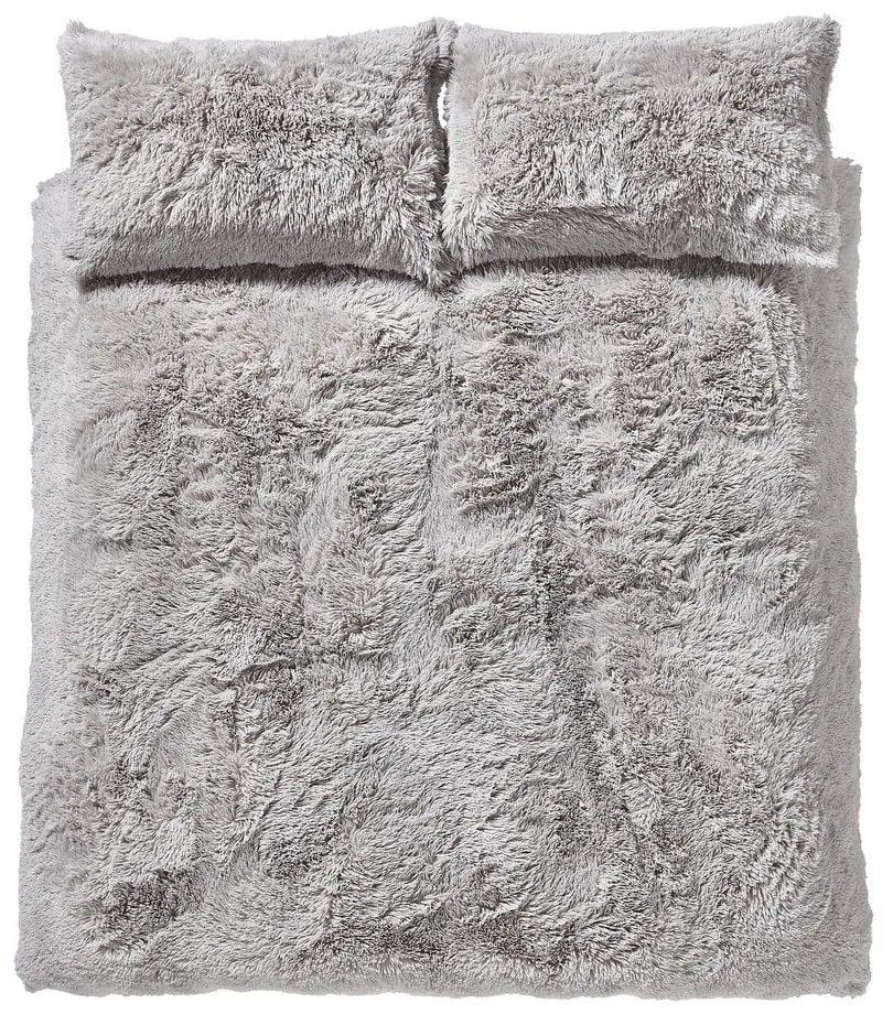 Cuddly világosszürke mikroplüss ágyneműhuzat, 135 x 200 cm - Catherine Lansfield