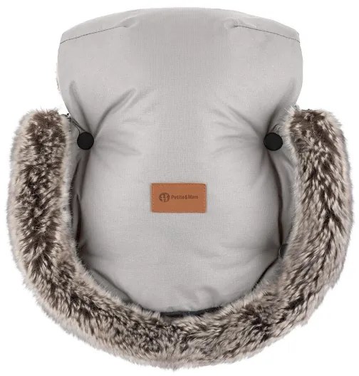 PETITE&amp;MARS-KÉSZLET Baba bundazsák 4 az 1-ben ARCTIC + babakocsi kézvédők Champagne Shower