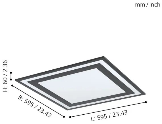 Eglo 99039 - LED Mennyezeti lámpa SAVATARILA LED/36W/230V