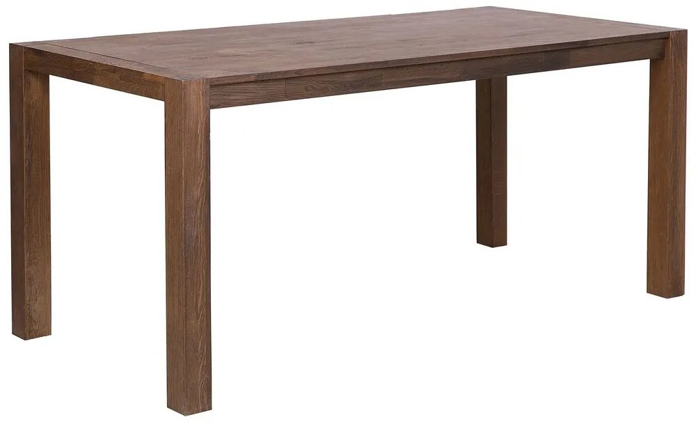 Klasszikus Sötétbarna Fa Étkezőasztal 150 x 85 cm NATURA Beliani
