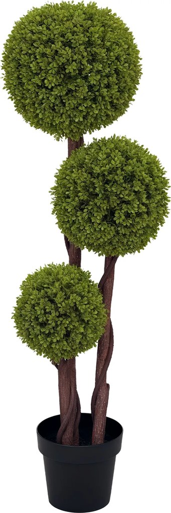 HOMCOM Mű Boxwood, 115 cm Magas Szobanövény, Műnövény Cserépben, Dekoratív Növények Otthonra, Irodába, Folyosóra, Kertbe, Zöld | Aosom