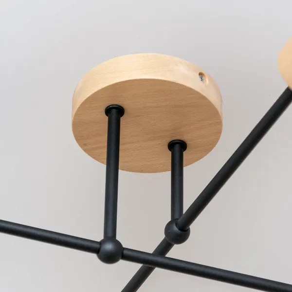 Felületre szerelt mennyezeti csillár CAMBRIDGE 4xE27/15W/230V fenyő