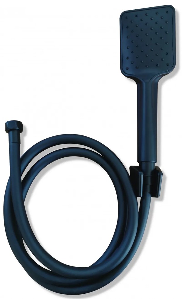 Caldo Freddo Blackfield - zuhanyfej + fix fali tartó + 1,5 m csavarodásmentes gégecső - matt FEKETE