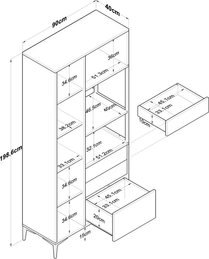 Jely White szekrény