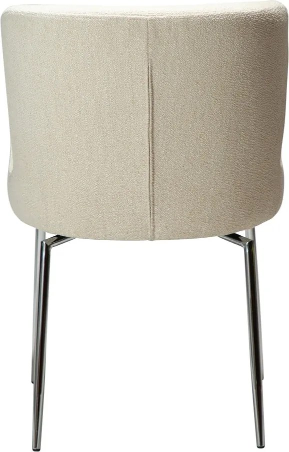 Krémszínű kárpitozott étkezőszék Glam – DAN-FORM Denmark