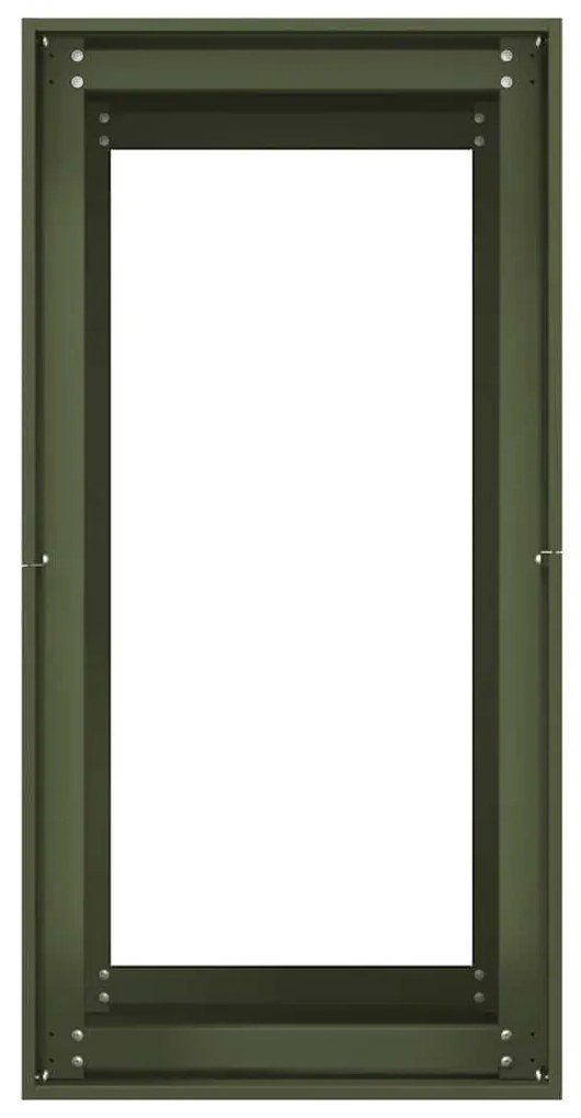 vidaXL olívazöld acél növénytartó 40x80x80 cm
