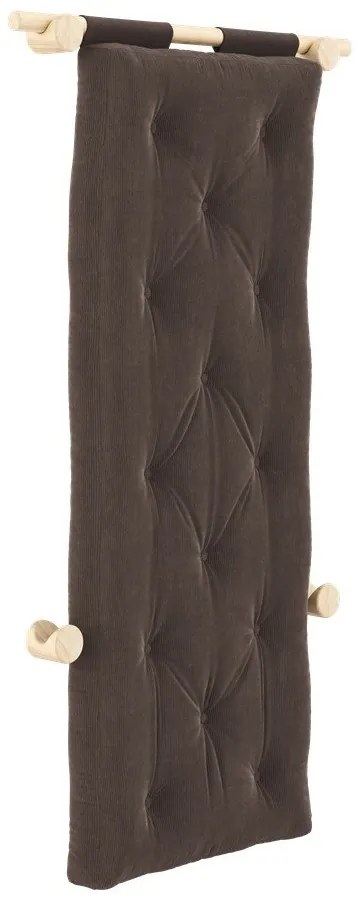 Sötétbarna kordbársony fotel Hooked – Karup Design