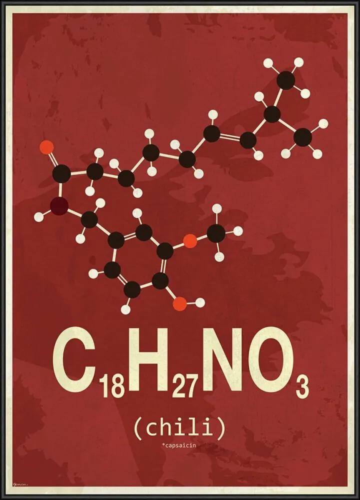 Molekula Chili kép, 50x70 cm