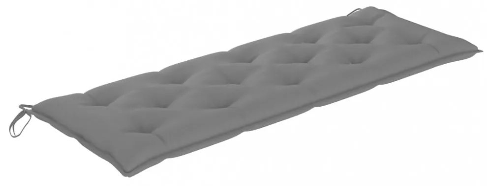 tömör tíkfa Batavia pad szürke párnával 150 cm