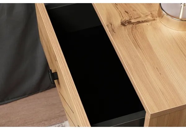 Éjjeli szekrényke LUNA 55x50 cm barna/fekete