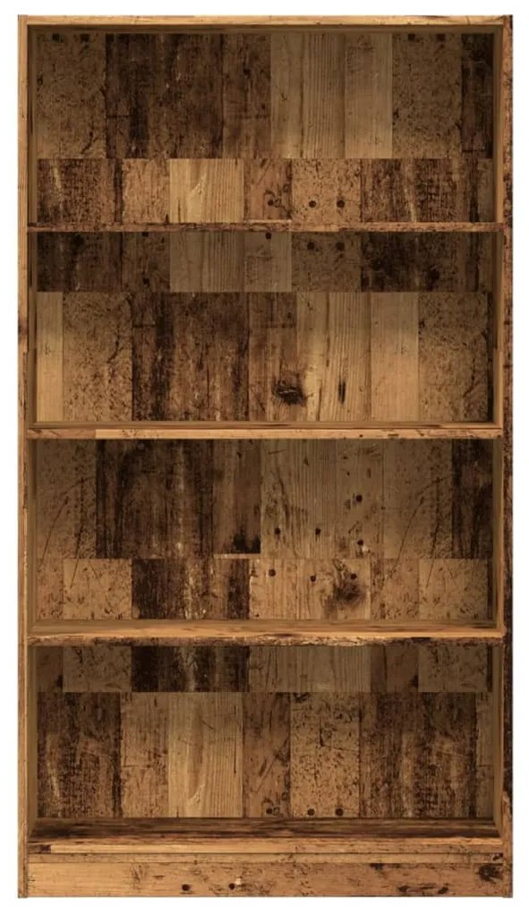 antik fa színű szerelt fa könyvespolc 80 x 24 x 143 cm