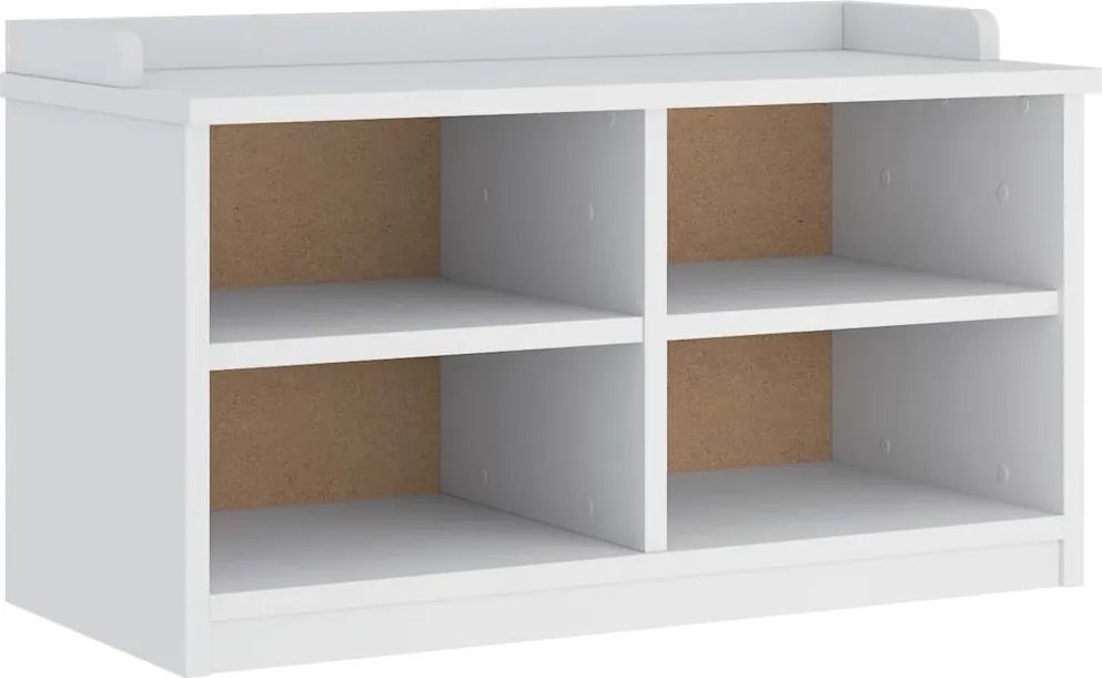 vidaXL SANDNES fehér tömör fenyőfa előszobapad 87x40x50 cm