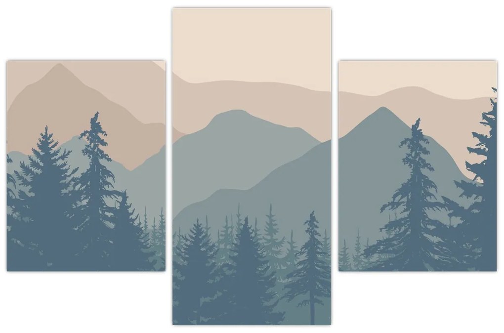 Kép - Türkiz hegység N⁰2 (90x60 cm)