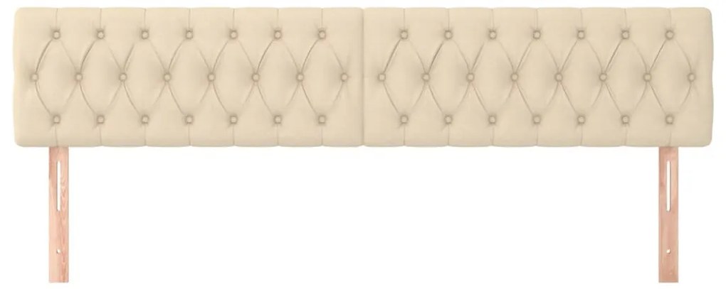 2 db krémszínű szövet fejtámla 90x7x78/88 cm