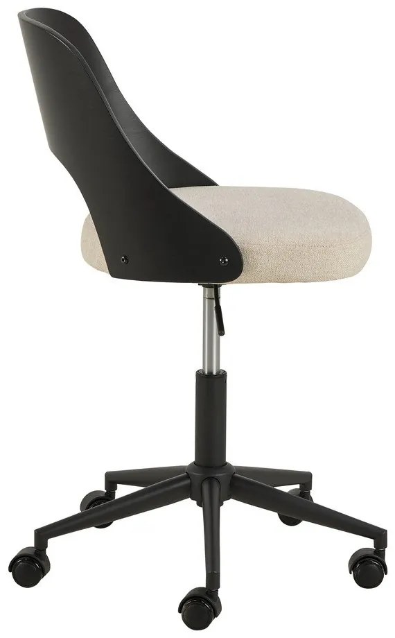 Fekete-bézs irodai szék Lucy – Actona