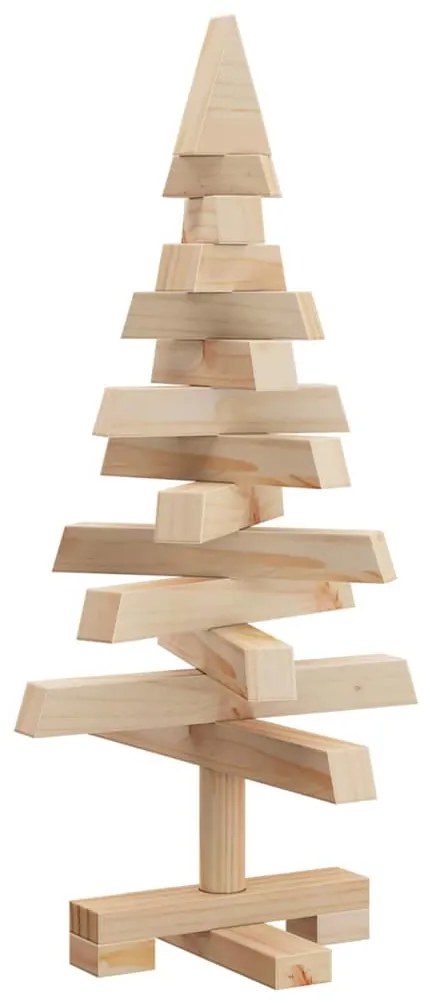 Karácsonyfák állvánnyal Természetes 60 cm Tömör fenyőfa