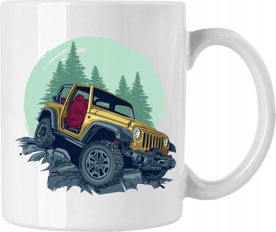 Offroad bögre terepjáróknak, 3. számú, fehér, 330 ml