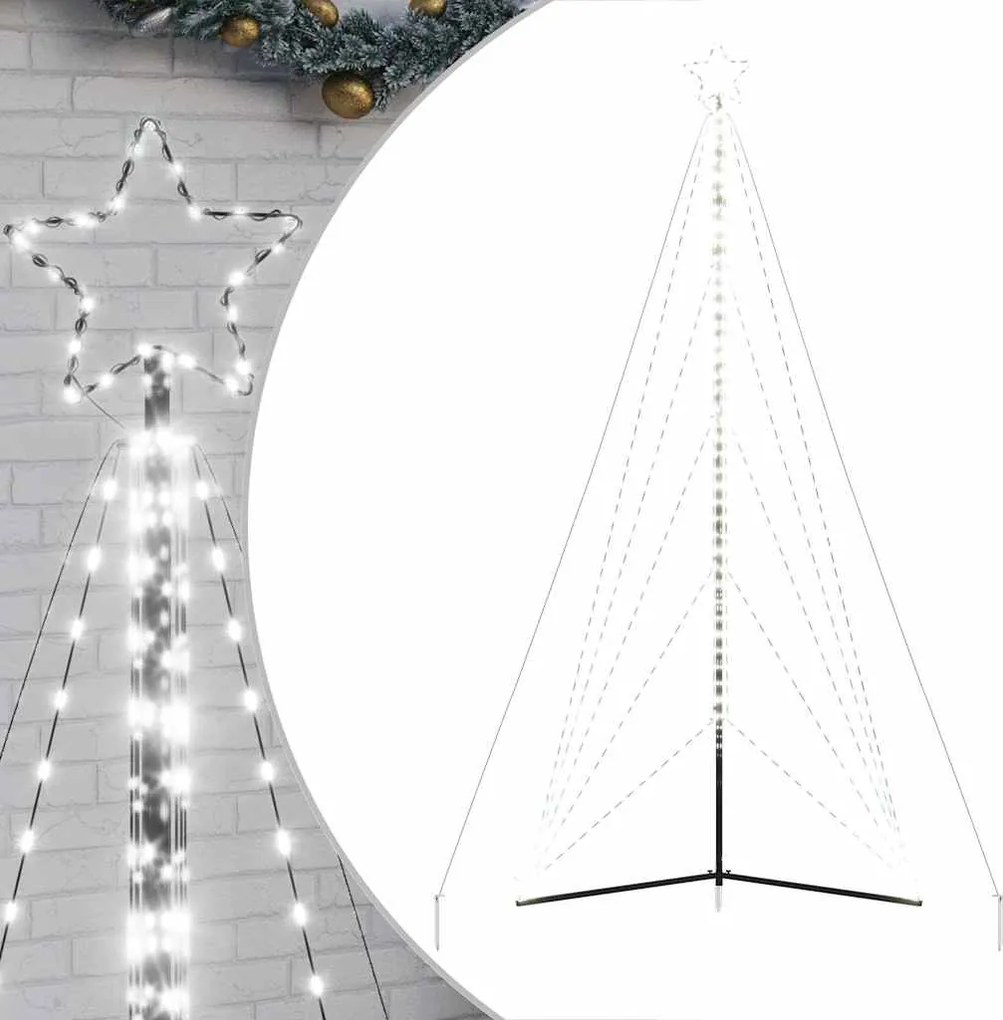vidaXL hideg fehér LED karácsonyfa 615 LED 404,5 cm