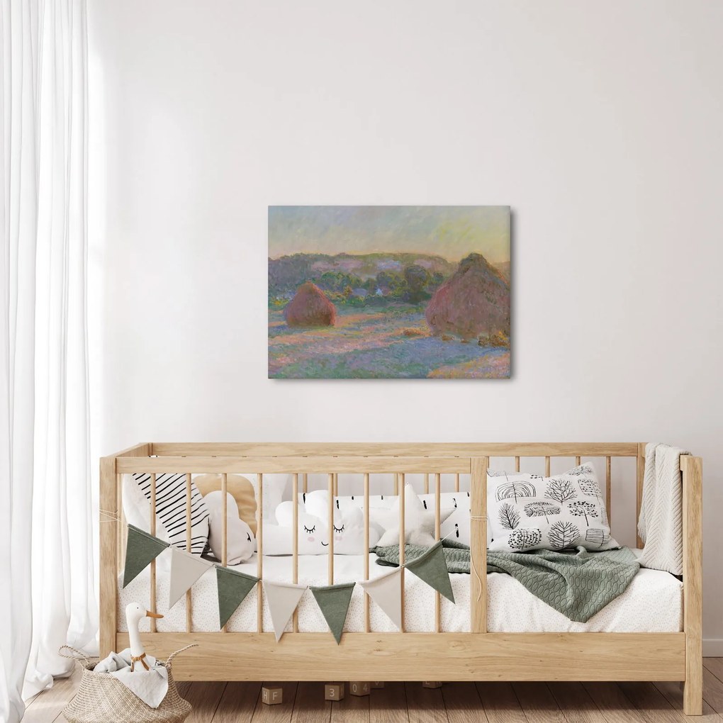 Kép - Claude Monet, Stacks of Wheat (End of Summer) , reprodukciók (70x50 cm)