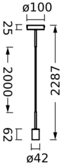 Ledvance - Csillár zsinóron PENDULUM NEEDLE 1xE27/15W/230V