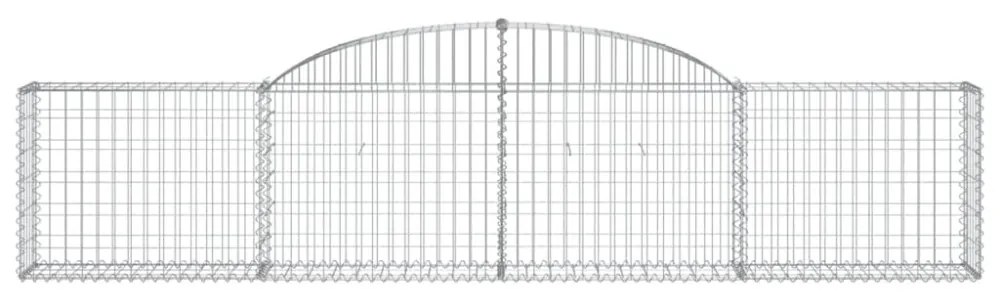 7 db íves horganyzott vas gabion kosár 300x30x60/80 cm
