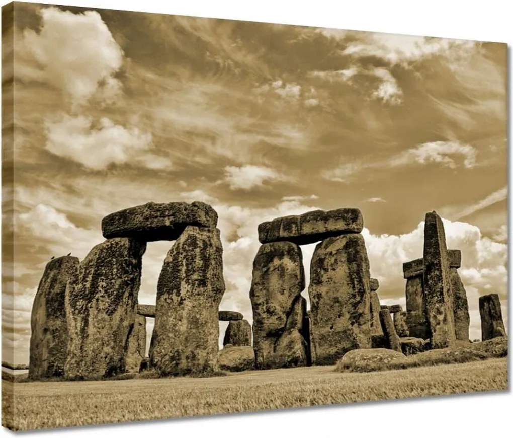 Festmények 40x30 Stonehenge szépia