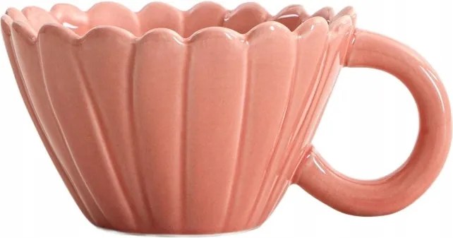 Rasset bögre virággal rózsaszín 150 ml Homla