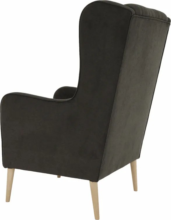 Kényelmes fotel, barna/bükk, BREDLY